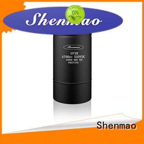 Shenmao large electrolytic capacitor overseas market for filter