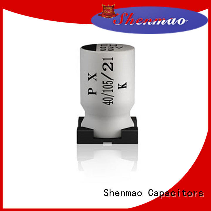 Shenmao smd aluminum electrolytic capacitor bulk production for filter