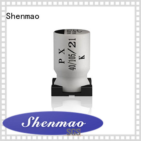 Shenmao 100uf smd capacitor oem service for DC blocking