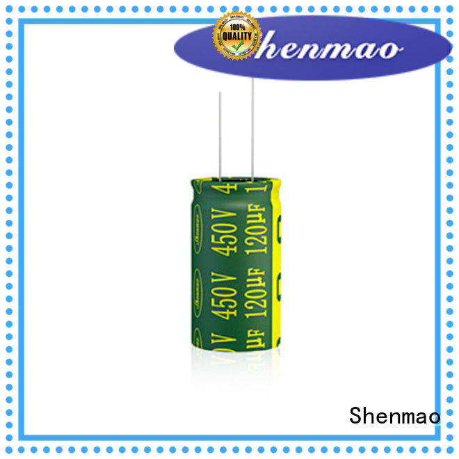 Shenmao 1000uf 450v radial electrolytic capacitors bulk production for DC blocking