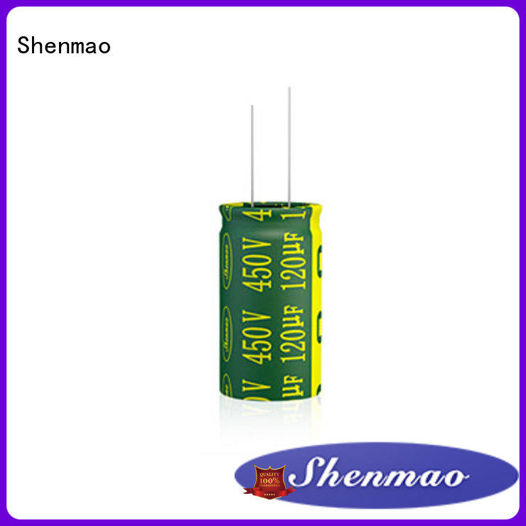 Shenmao 10uf 450v radial electrolytic capacitor bulk production for filter