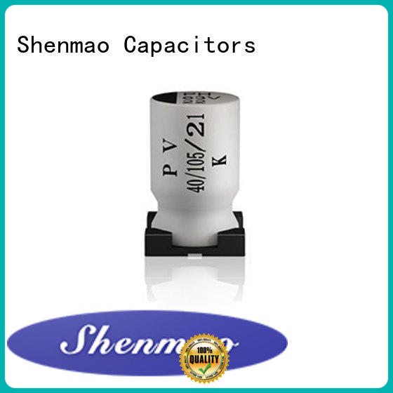 Shenmao smd aluminum electrolytic capacitor bulk production for DC blocking