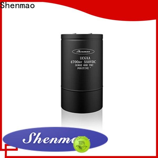 Shenmao polymer aluminum electrolytic capacitors overseas market for DC blocking