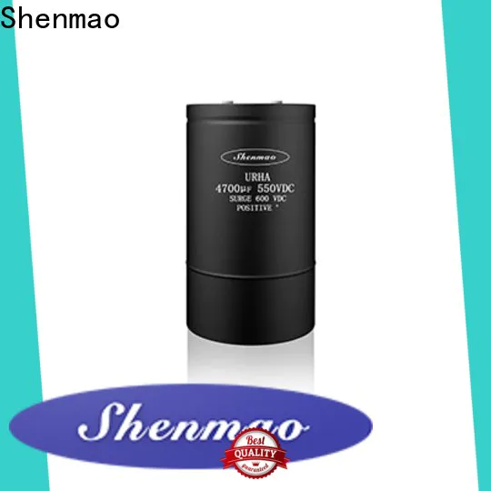 Shenmao advanced technology screw terminal electrolytic capacitor marketing for DC blocking