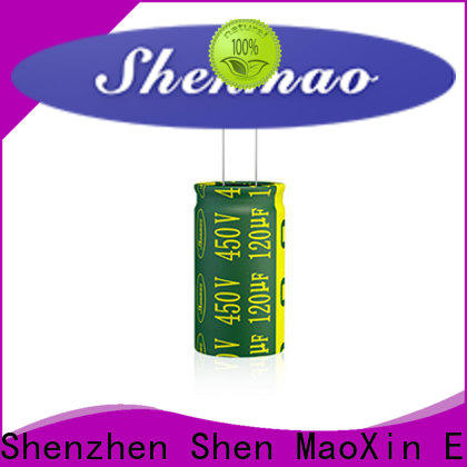 Shenmao durable 10uf 450v radial electrolytic capacitor overseas market for DC blocking