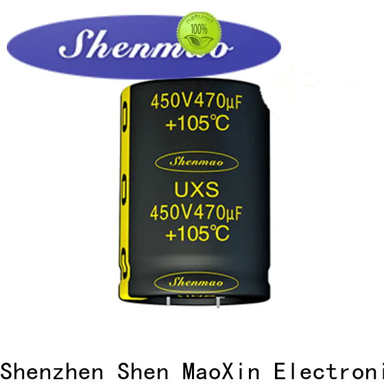 Shenmao easy to use electrolytic capacitors in series bulk production for DC blocking