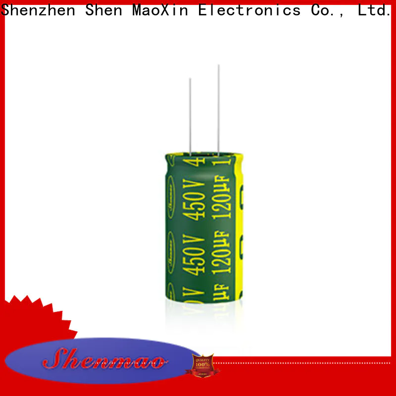 Shenmao durable radial aluminum electrolytic capacitors bulk production for timing