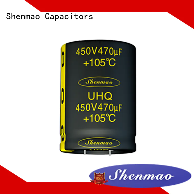 Shenmao snap in aluminum electrolytic capacitors supplier for filter