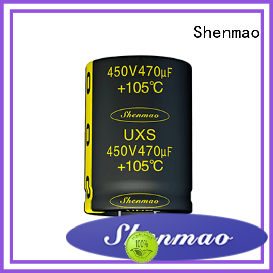 Shenmao snap in aluminum electrolytic capacitors bulk production for filter