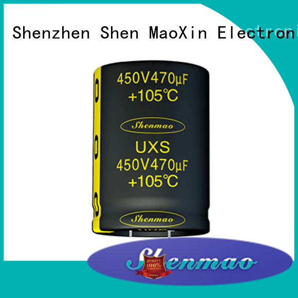 Shenmao snap in aluminum electrolytic capacitors bulk production for coupling
