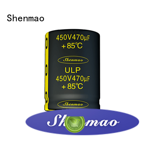 Shenmao stable snap in aluminum electrolytic capacitors bulk production for DC blocking