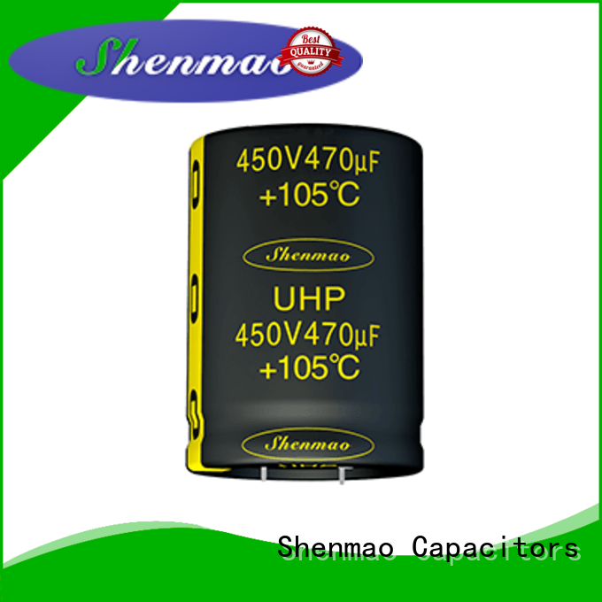 Shenmao snap in aluminum electrolytic capacitors marketing for DC blocking