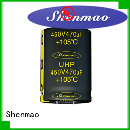 Shenmao quality-reliable snap in aluminum electrolytic capacitors owner for DC blocking
